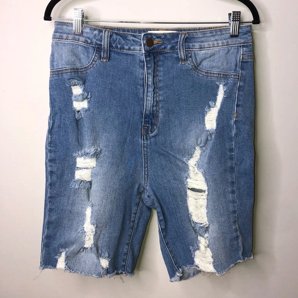Fashionnova Bermuda Blue Denim Size 11 Shorts